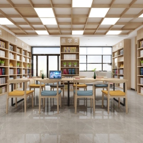 现代书店3D模型下载